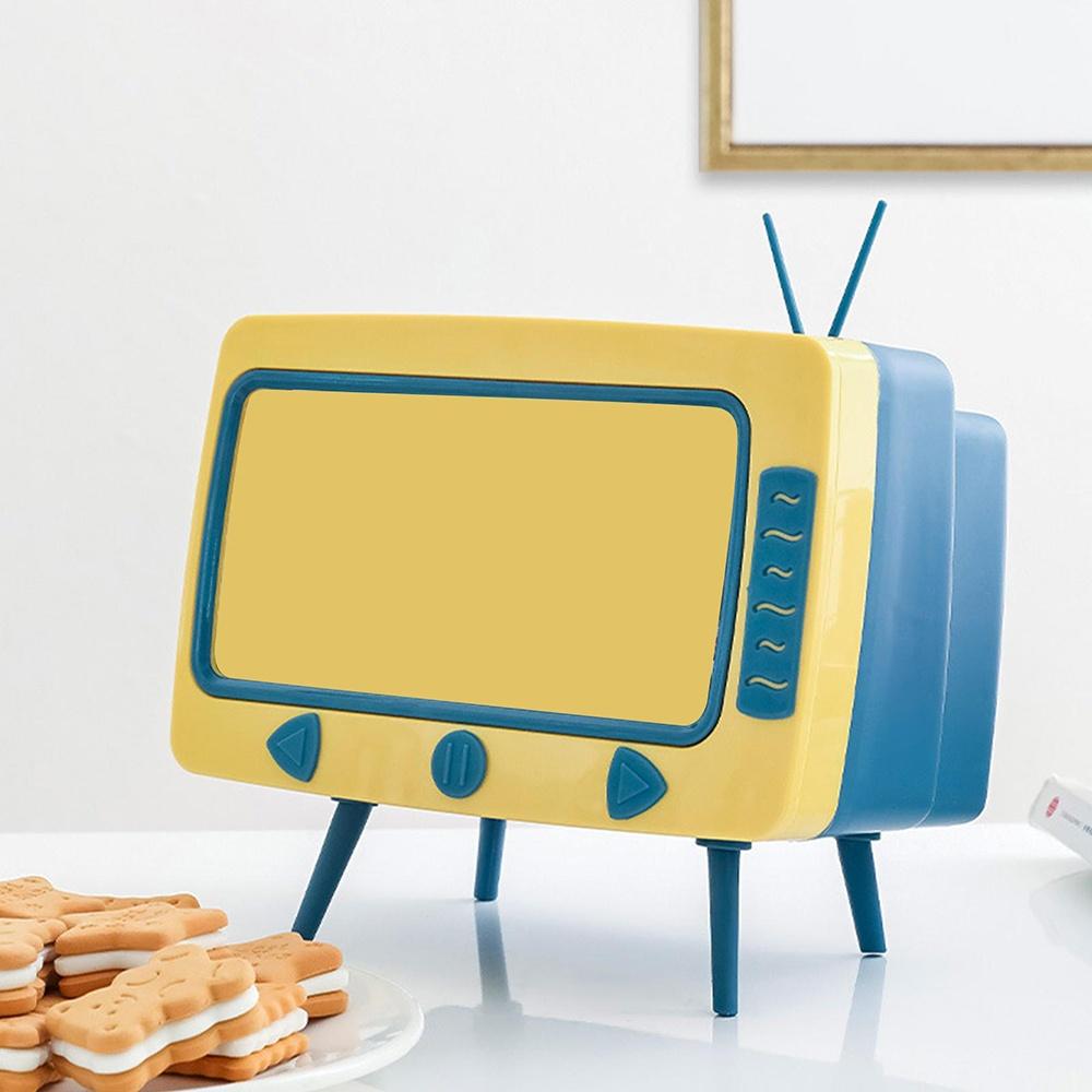 Cutie retro TV pentru servetele, cu suport de telefon