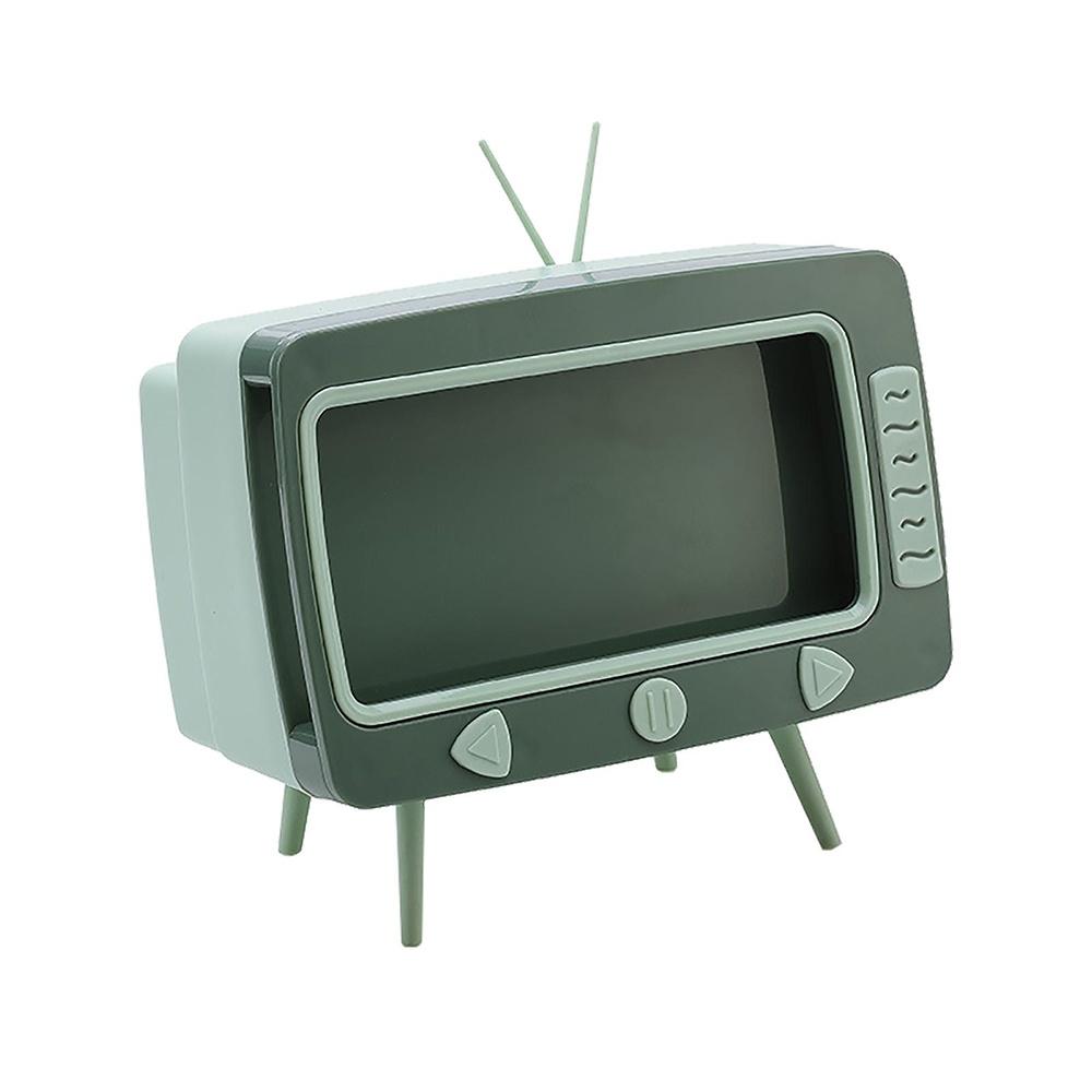 Cutie retro TV pentru servetele, cu suport de telefon