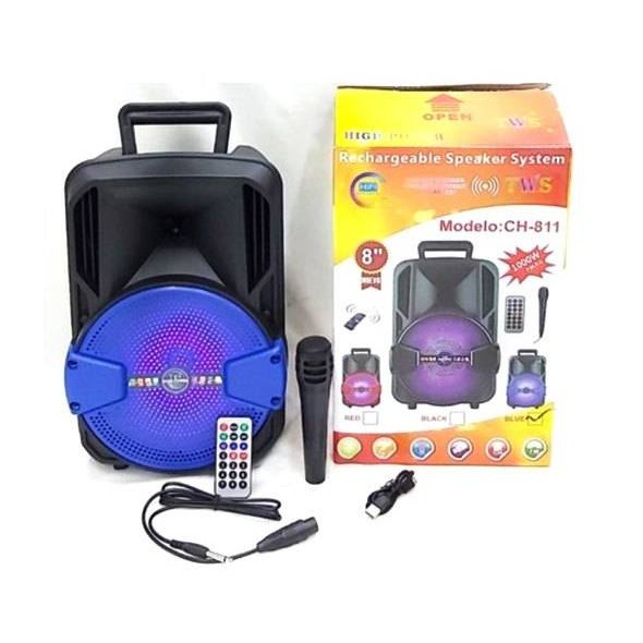 Boxa Bluetooth 20W cu microfon, lumini si telecomanda CH-811
