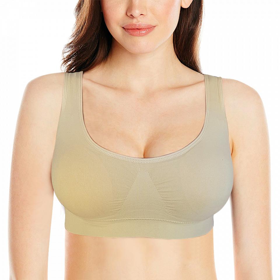 Set 3 x bustiera cu burete detasabil - S/M, L/XL