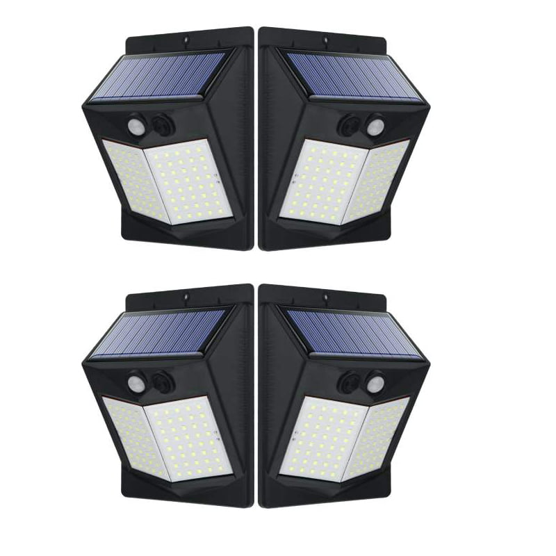 Set 4 x Lampa solara 80 LED, senzor miscare, 500 LM