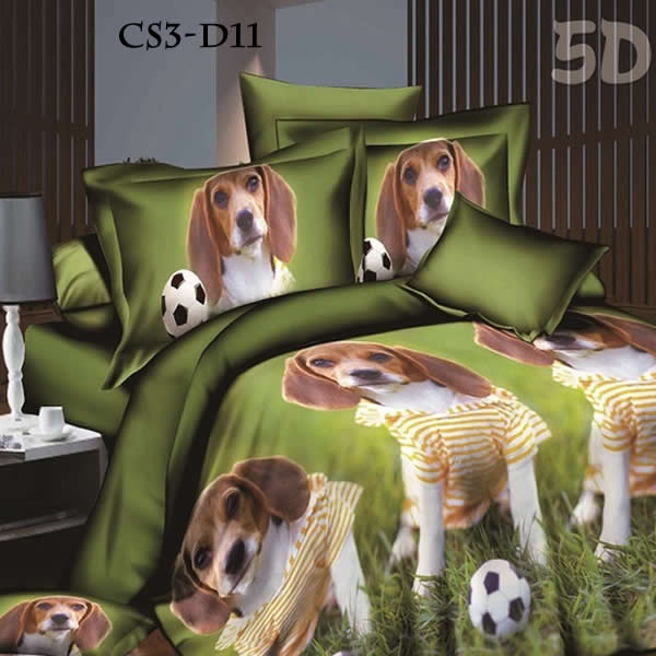 Oferta 1+1 Gratis! Lenjerii 3D din bumbac satinat 4 piese