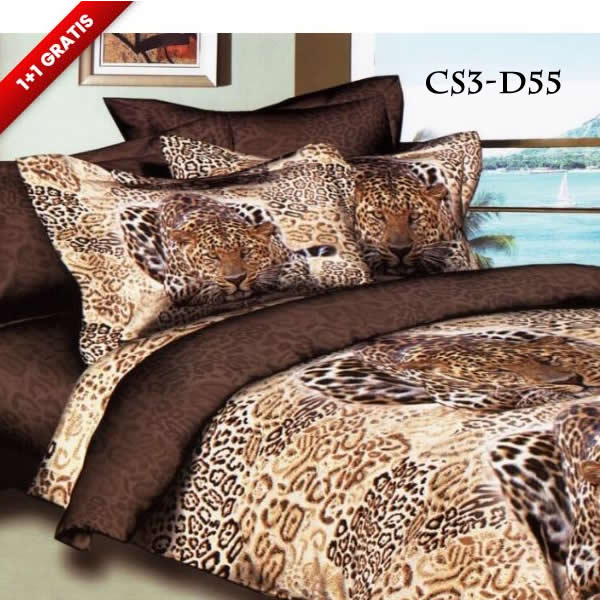 Oferta 1+1 Gratis! Lenjerii 3D din bumbac satinat 4 piese