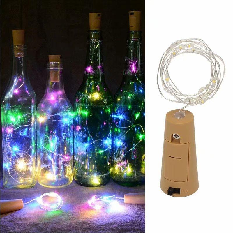 Set 2 x Dop pentru sticla, cu lumini LED multicolor