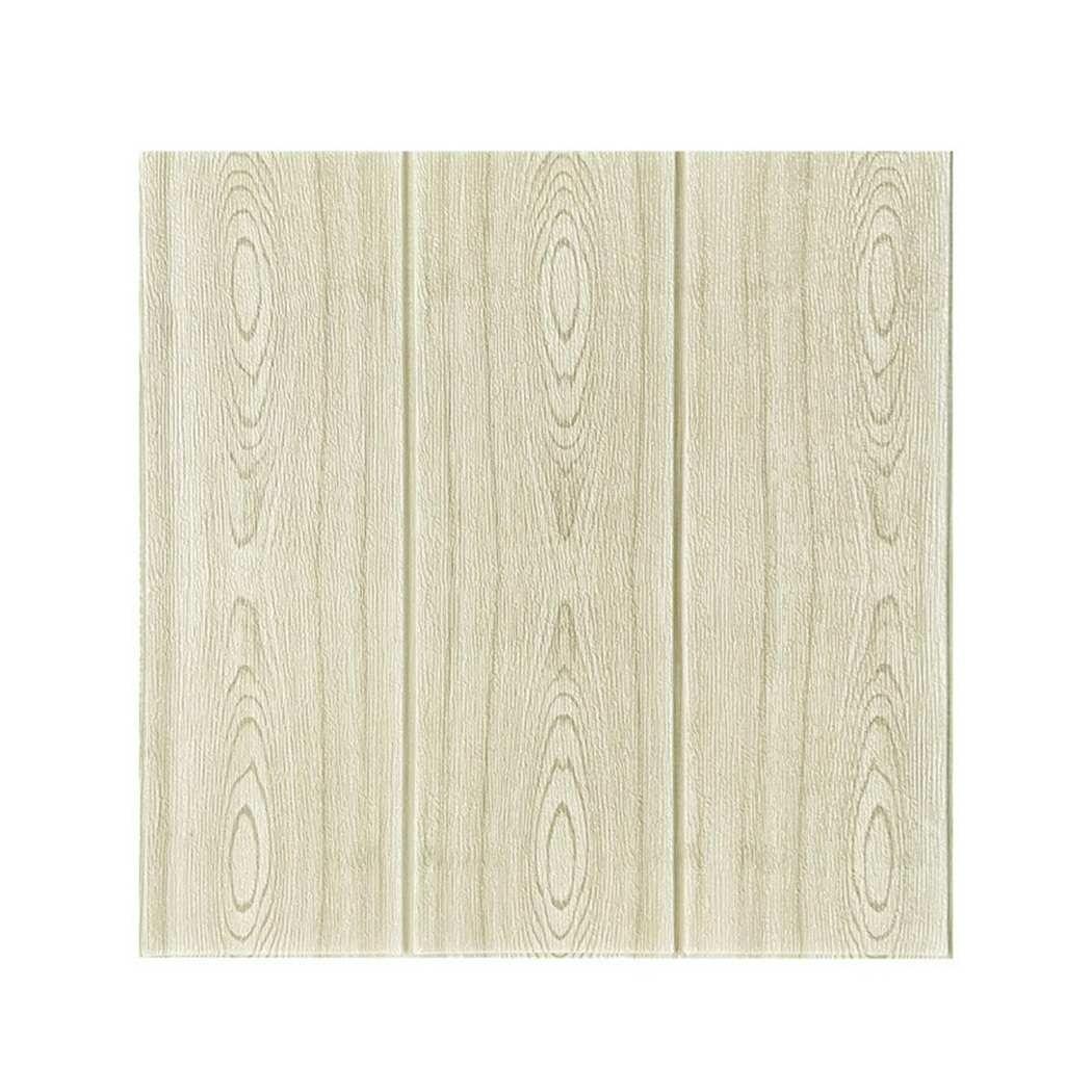 Set 5 x Lambriu autoadeziv 3D, spuma moale, 70 x 70 cm, Wood Grain