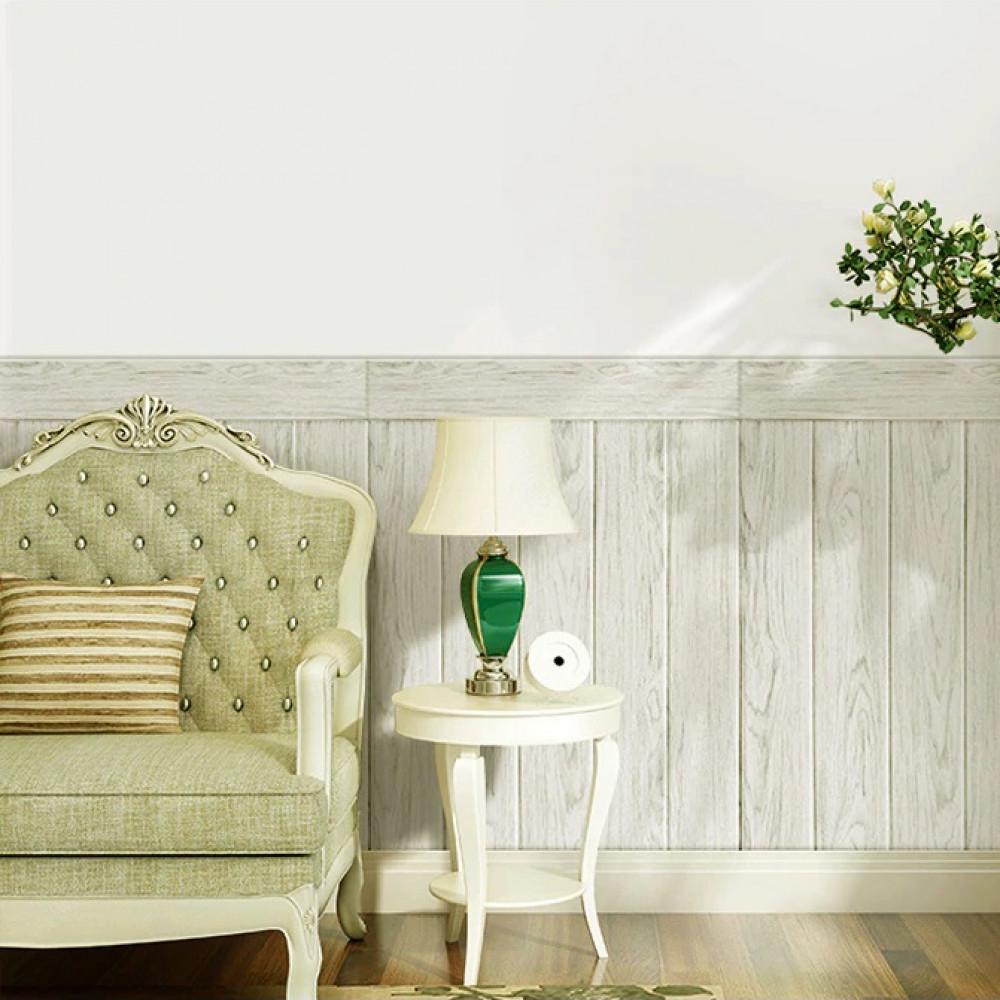 Set 5 x Lambriu autoadeziv 3D, spuma moale, 70 x 70 cm, Wood Grain