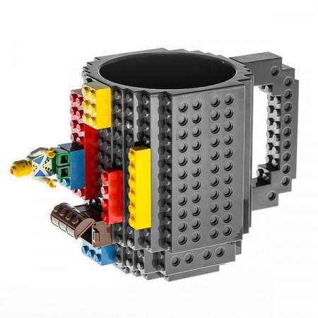 Cana cu piese lego, pentru copii, 350 ml, plastic