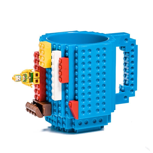 Cana cu piese lego, pentru copii, 350 ml, plastic