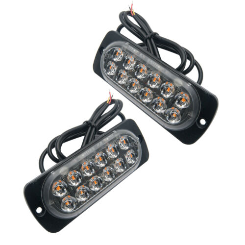 Set 2 x Stroboscop 12 LED, lumina portocalie