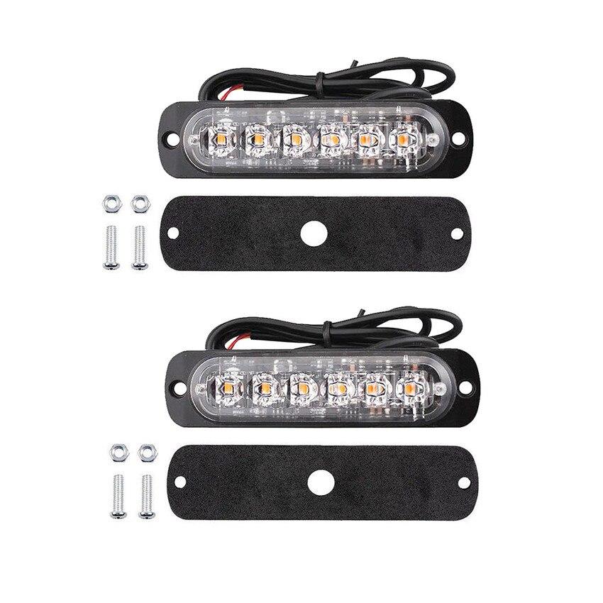 Set 4 x Stroboscop 6 LED, lumina portocalie