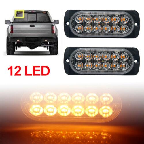 Set 4 x Stroboscop 12 LED, lumina portocalie