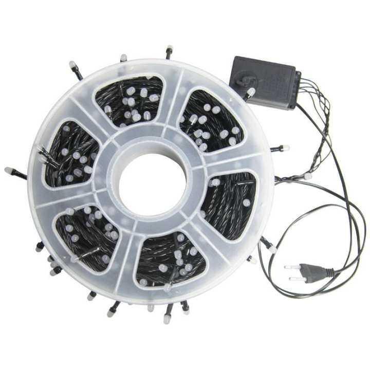 Instalatie de Craciun, IP 44, rola 100 metri, 600 LED, Multicolor