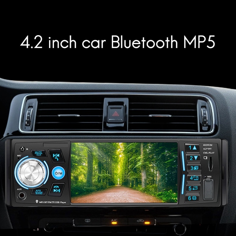 MP5 Player auto Bluetooth 4029UM, 4x60W, MP3, USB, AUX, FM