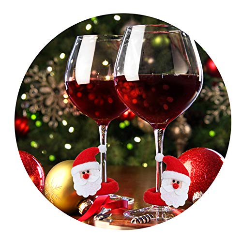 Set 6 decoratiuni de Craciun pentru pahare de vin