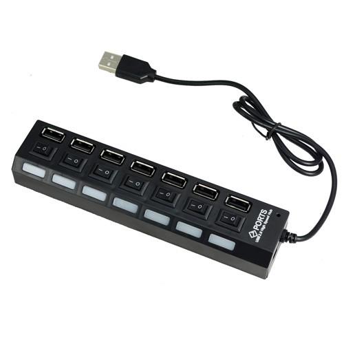 Multiplicator USB 2.0 cu 7 porturi - Design ergonomic