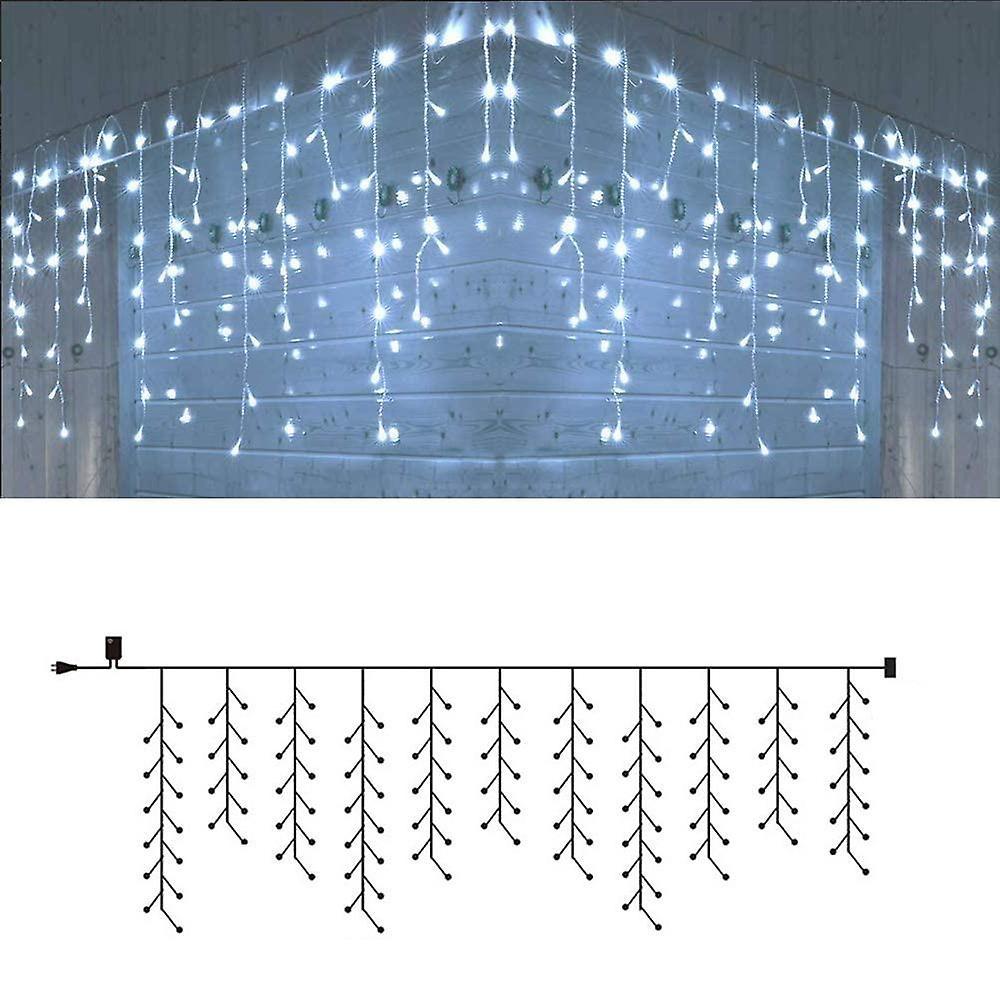 Instalatie Craciun tip franjuri, interconectabila, Alb rece 200/300/400 LED