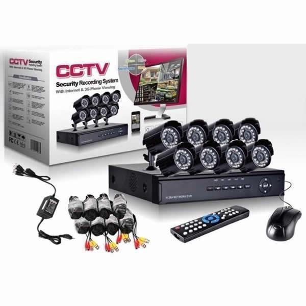 Kit supraveghere video 8 camere de exterior IP67, HDMI, infrarosu, LIVE