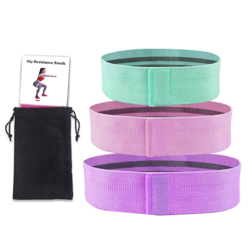 Set 6 benzi elastice din material, 3 niveluri de rezistenta, saculet inclus