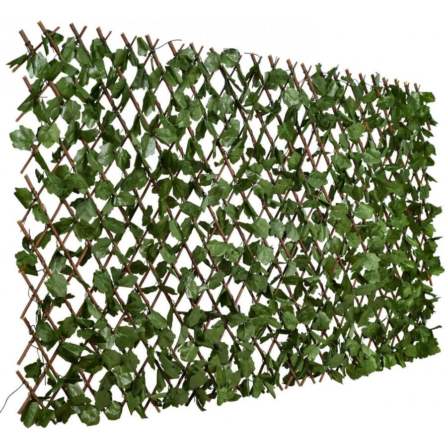 Pergola din lemn cu frunze, panou decorativ 60x180 cm