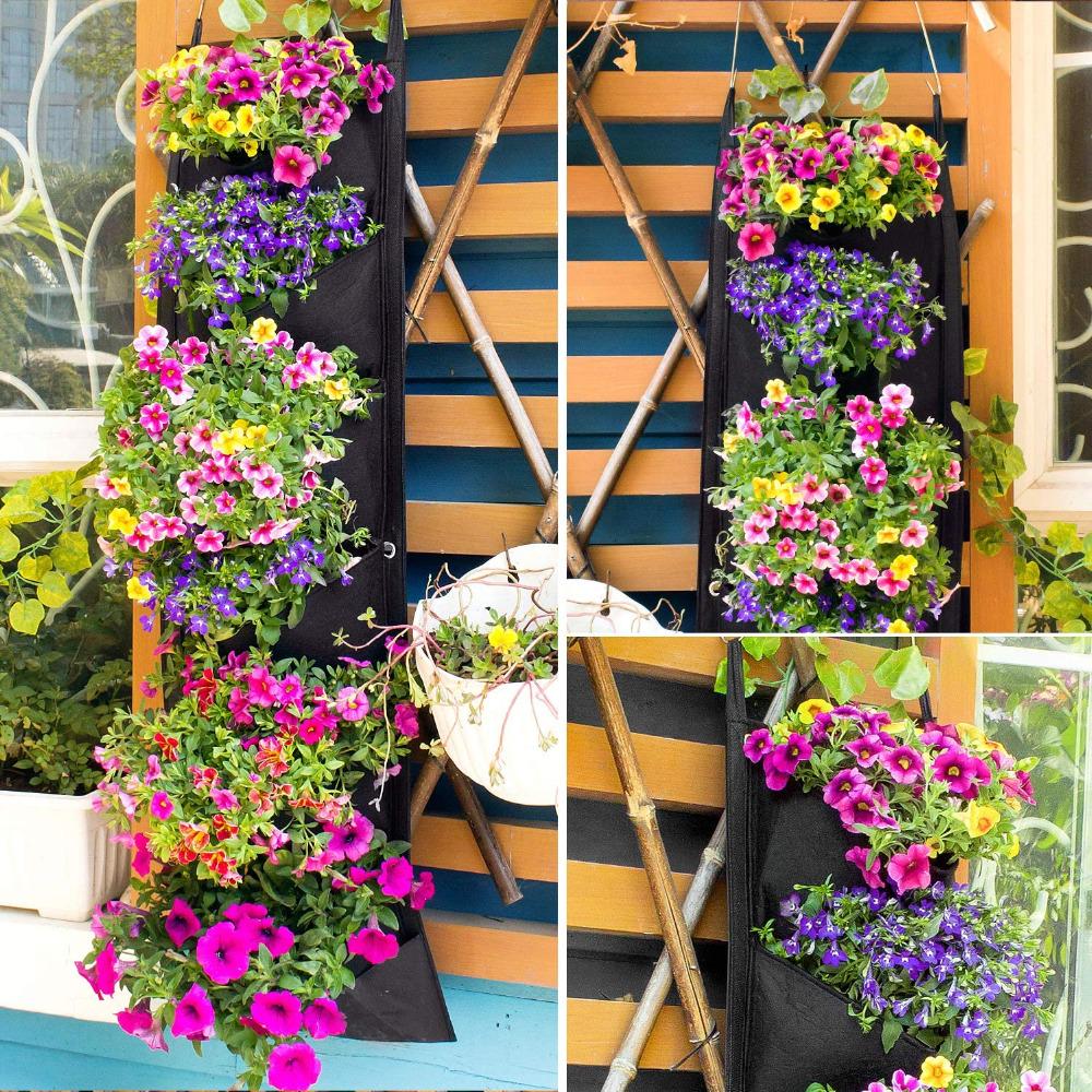 Jardiniera verticala impermeabila, suport de flori pentru gard