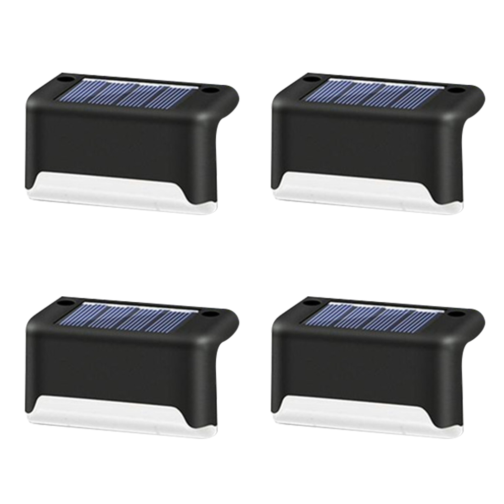 Set 4 lampi solare pentru trepte sau terase, senzor de lumina