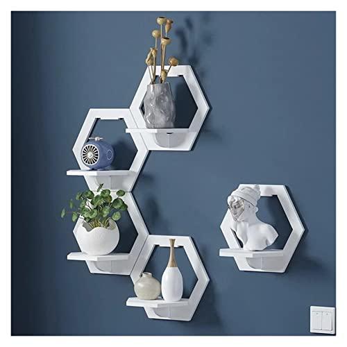 Etajera de perete, hexagon, 29x29x15 cm