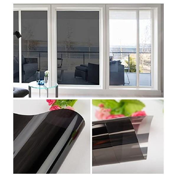 Autocolant pentru geamuri interioare, 45 x 100 cm, Negru