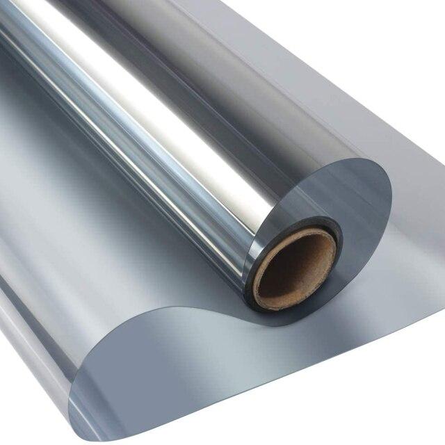 Autocolant pentru geamuri interioare, 45 x 100 cm, Gri