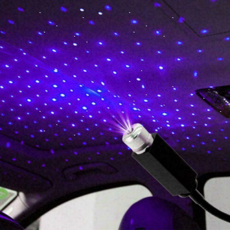 Lampa cu laser proiectie stelute mov USB, Car Ceiling USB Star