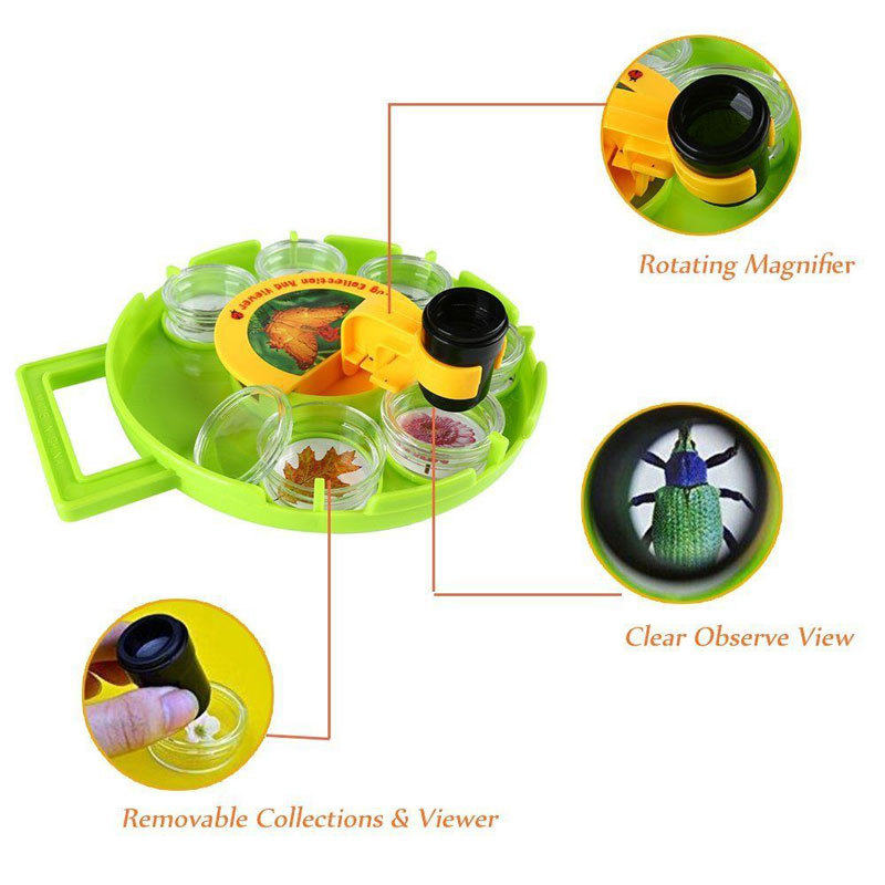 Microscop educativ pentru copii - caseta cu insecte