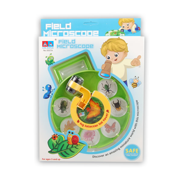 Microscop educativ pentru copii - caseta cu insecte