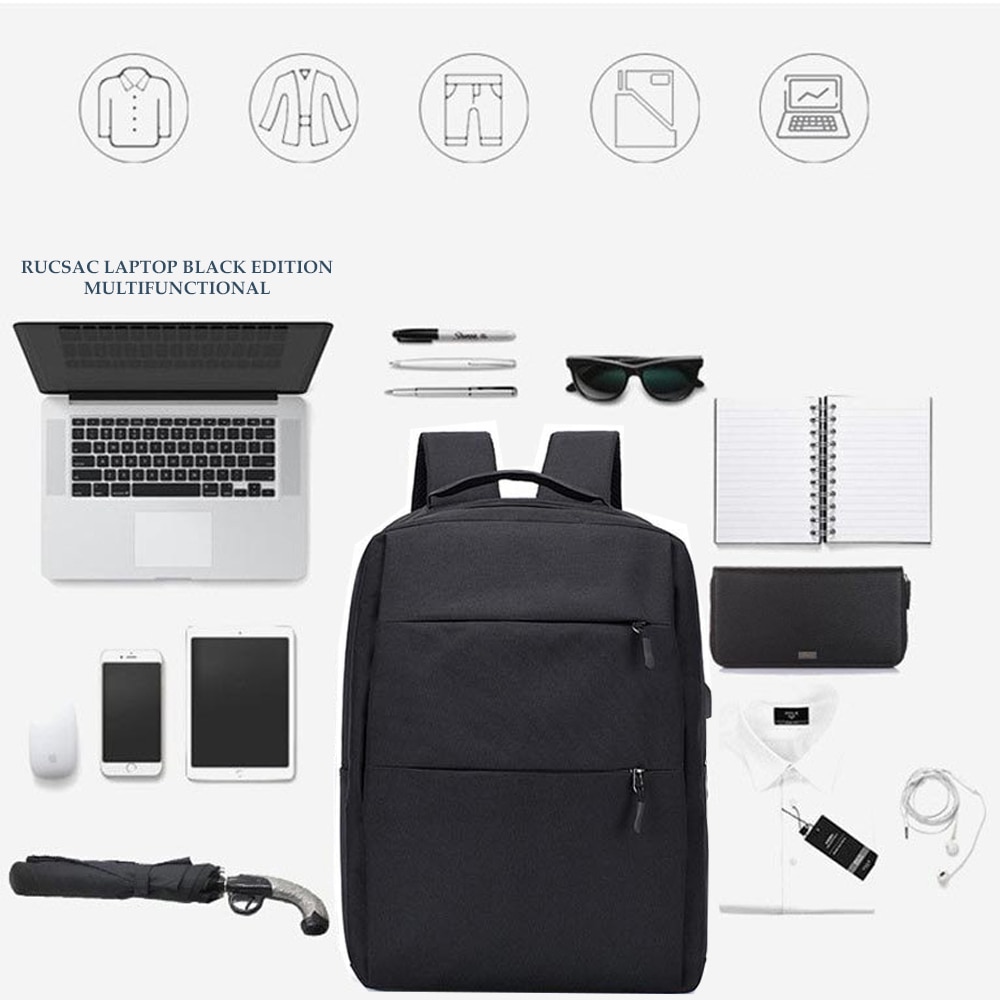 Set Rucsac laptop, geanta si portofel, Halber Trinity RS03, 15.6 inch