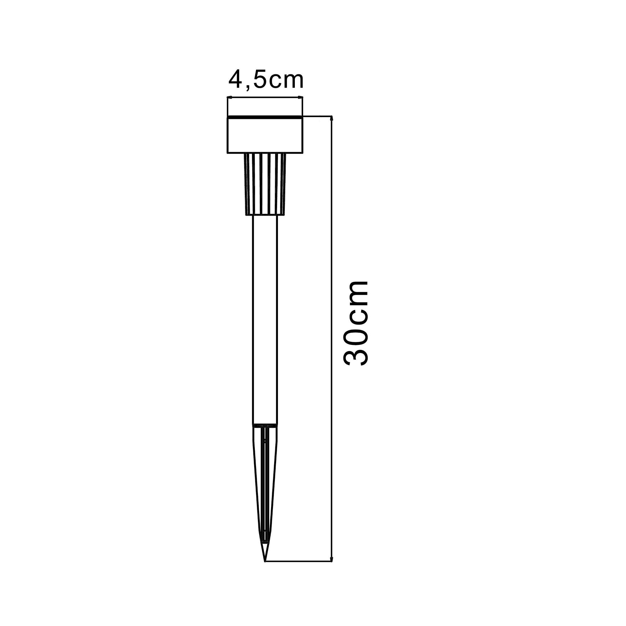 Set 5 x Lampa LED solara, argintie, IP 44, 30 cm