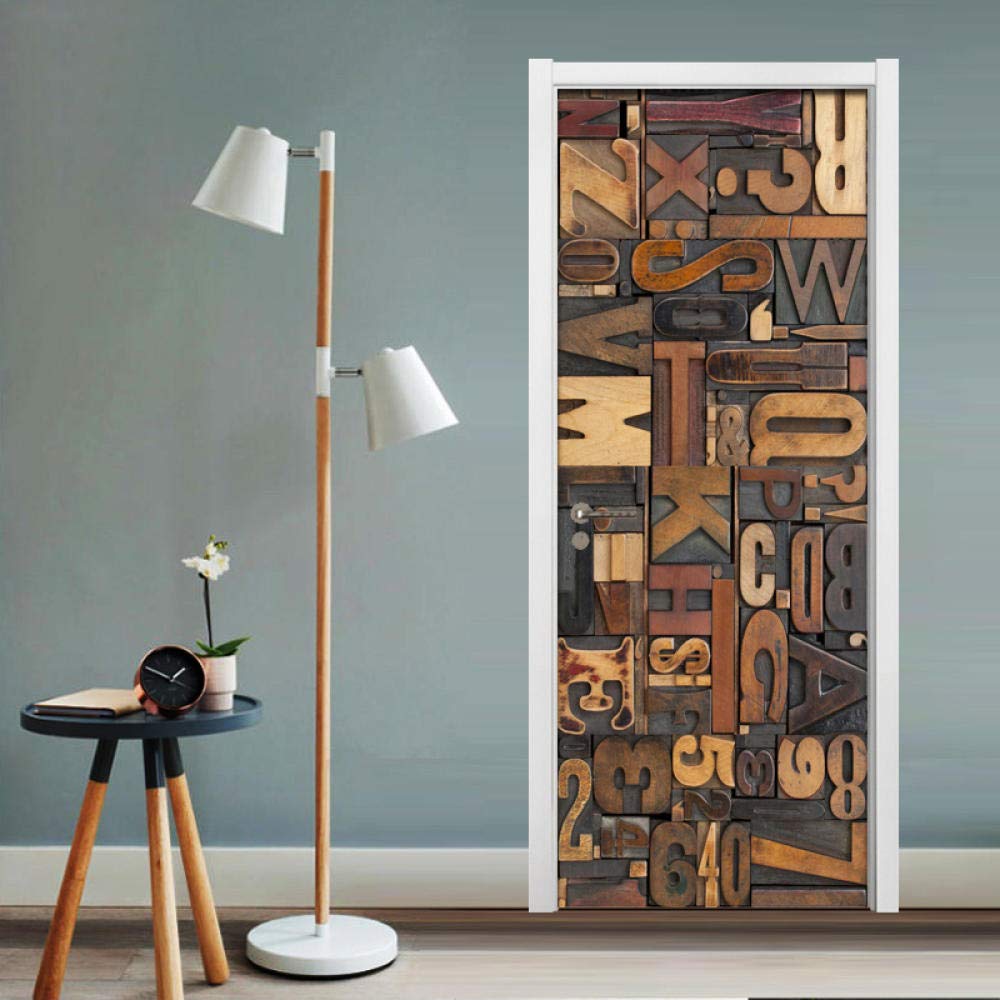 Autocolant decorativ pentru usa - 77 x 200 cm, Creative Letter