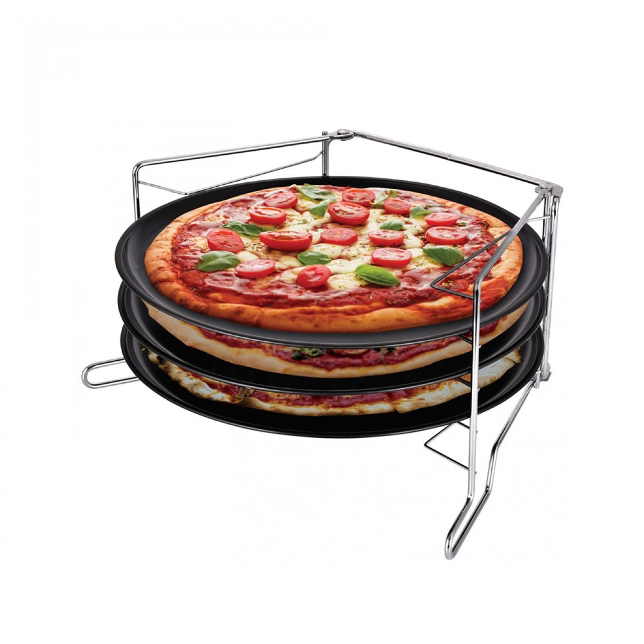 Set tavi pentru pizza, diametru 32.3 cm, 4 piese, Negru