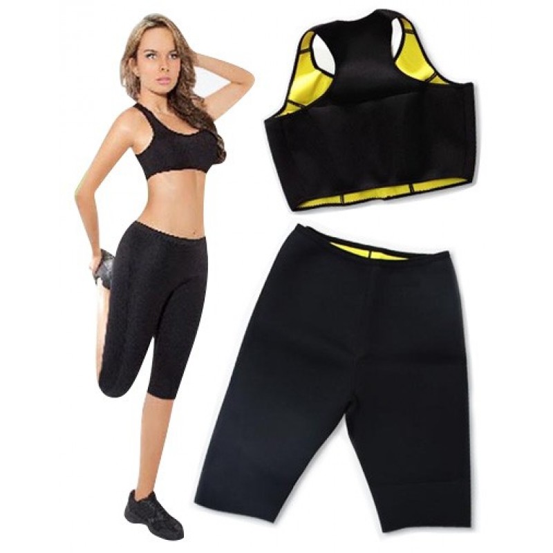 Set costum din neopren pentru slabit: Pantaloni + Bustiera