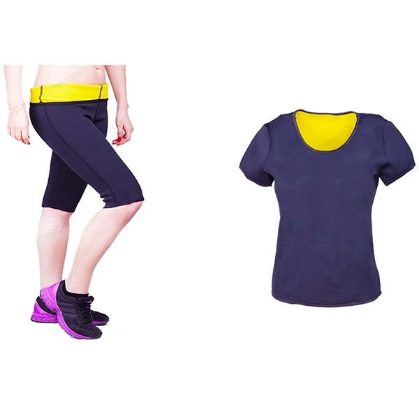 Costum neopren cu efect de sauna: Pantaloni slabit + Tricou slabit