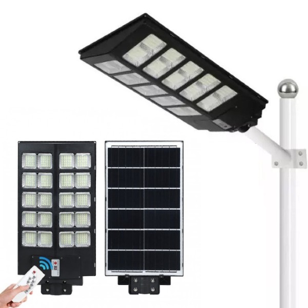 Lampa solara stradala 1000 W, suport metalic, telecomanda