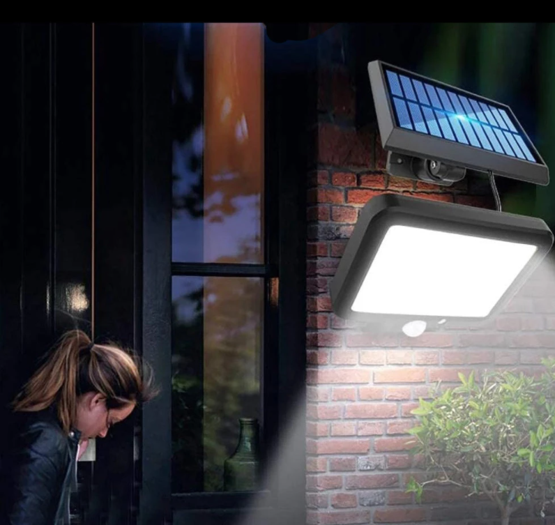 Proiector solar LED 12 COB senzor de lumina si miscare