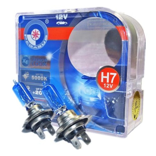 Set becuri auto Halogen Xenon Effect, H7, 12V, 100W, 5000K, Ultra White