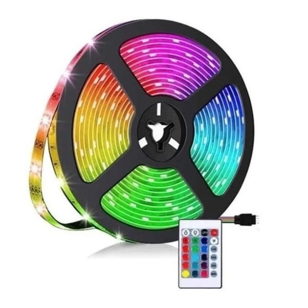 Set 2 x Banda LED RGB multicolor cu telecomanda 5 M