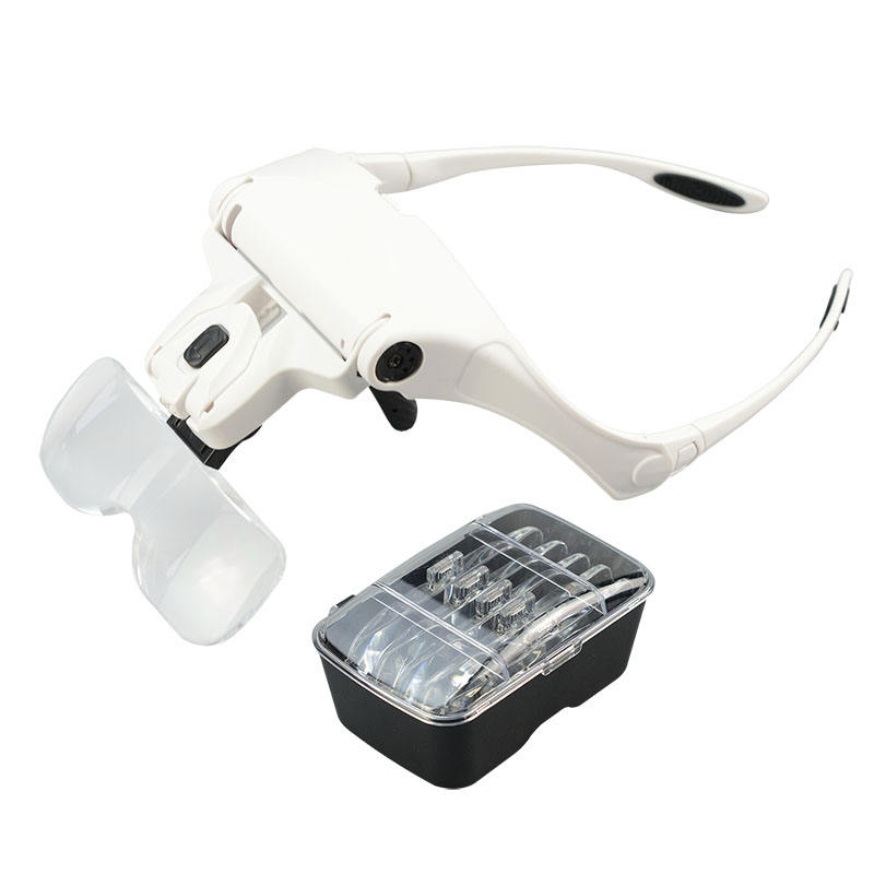 Ochelari cu lupa, iluminare led, lentile interschimbabile