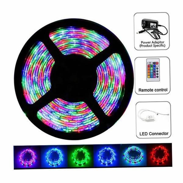 Set 3 x Banda LED RGB 5 M, multicolor cu telecomanda 