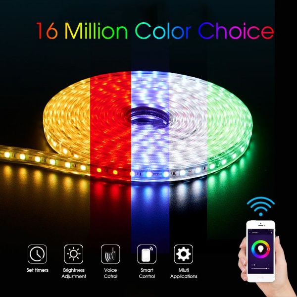 Banda LED RGB 5M Wifi Smart, lumina ambientala