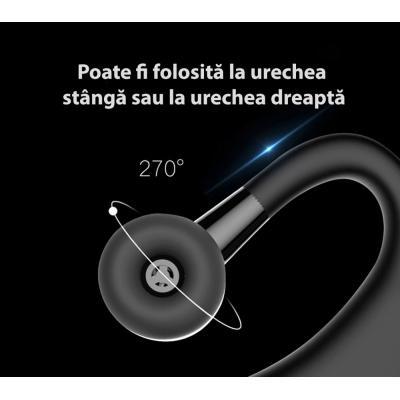 Casca handsfree Bluetooth, model business, S109 Negru