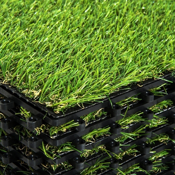 Set 10 placi de iarba artificiala, 25x25 cm
