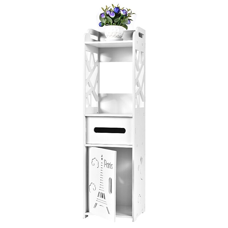 Dulap vertical pentru baie, 80 x 20 x 20 cm​, Alb