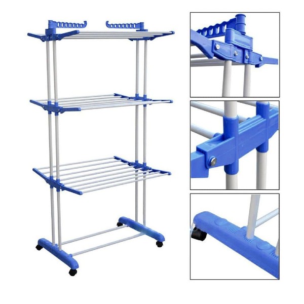 Uscator rufe pliabil, 3 niveluri, sustinere 40 kg