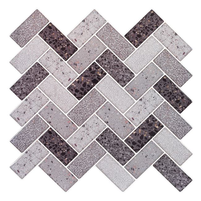 Set 4/8 x Autocolant gresie mozaic, Gri 26x26 cm