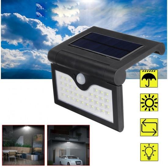 Lampa solara 34 LED, unghi reglabil, senzor miscare